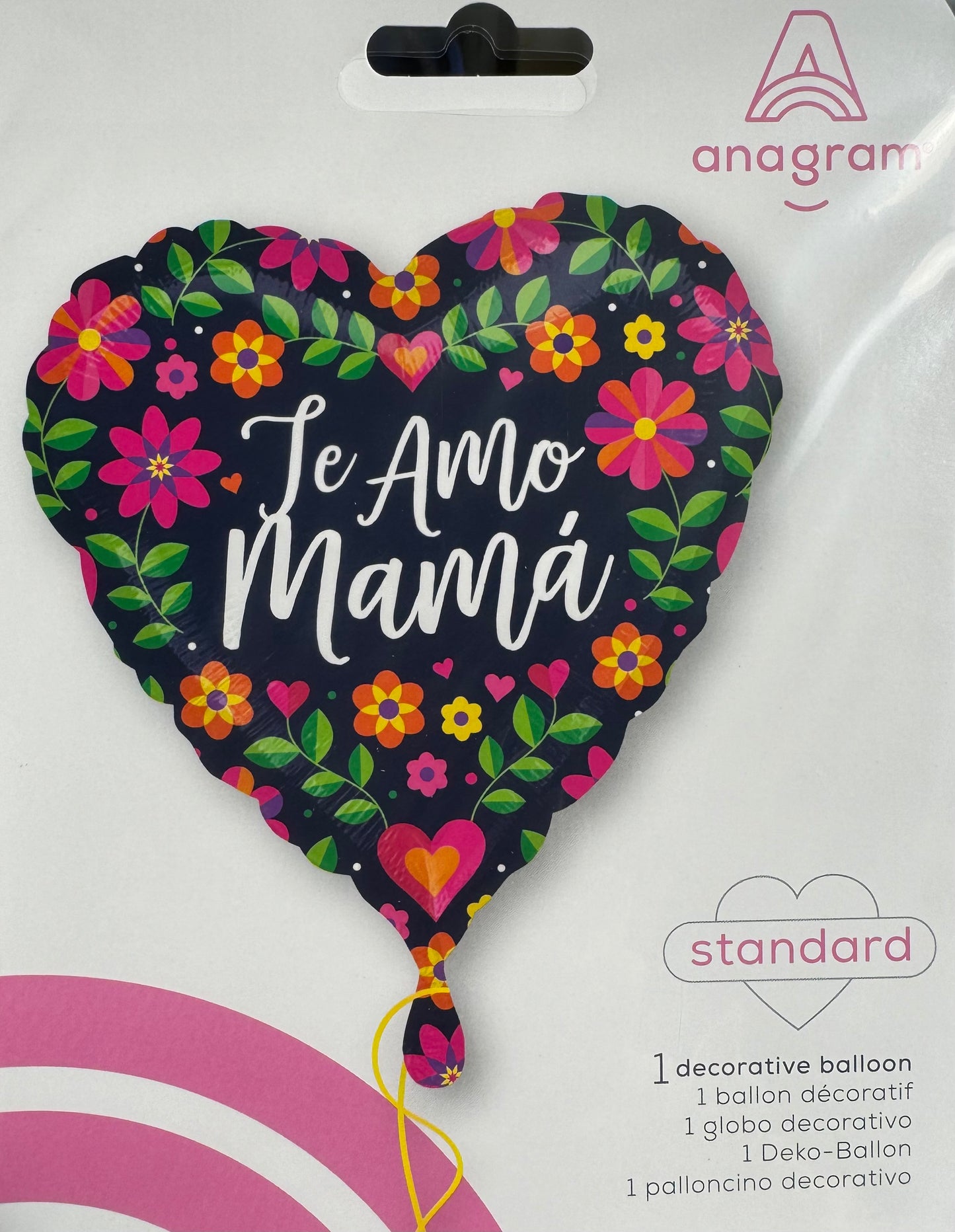 "Te Amo Mamá" Mylar Balloon