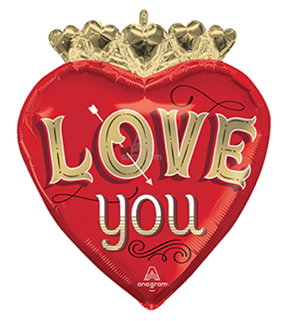 SuperShape "Love You" Heart Mylar Balloon