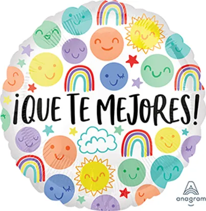 Que Te Mejores Mylar Balloon